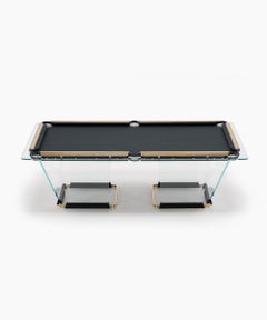 Teckell T1.3 Crystal 9-foot Pool Table in Gold di Marc Sadler