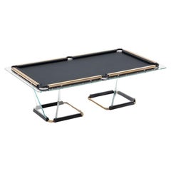 Teckell T1.3 Crystal 8-foot Pool Table in Gold by Marc Sadler