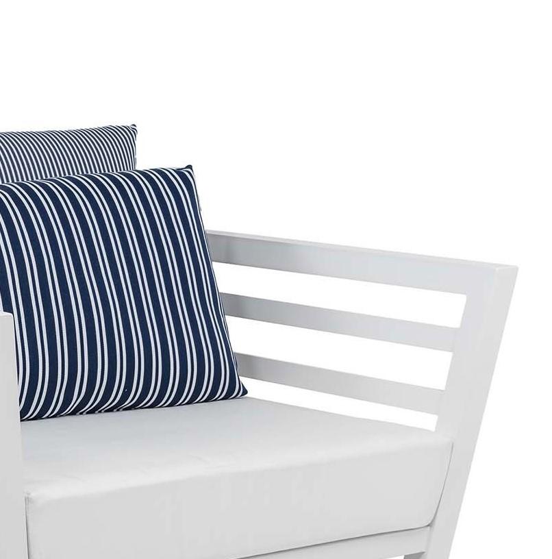 Italian Tecla White Armchair by Braid Outdoor For Sale