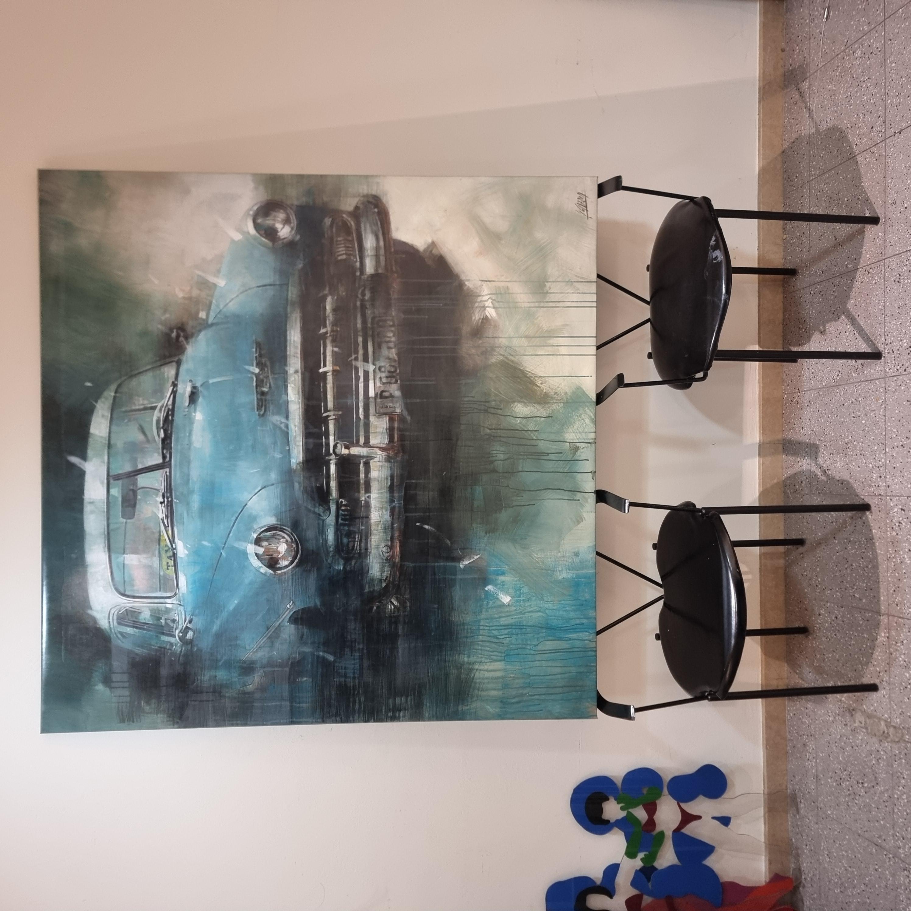 Arte Moderna e Icone del Passato: Tecnica Mista su Tela con Auto d’Epoca Americana

L’arte moderna ha la capacità unica di unire passato e presente in una sintesi visiva affascinante. Questa tecnica mista su tela raffigurante un’auto d’epoca