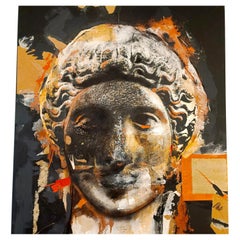 Technique mixte sur toile Visage d'Aphrodite -Alessandro la Motta