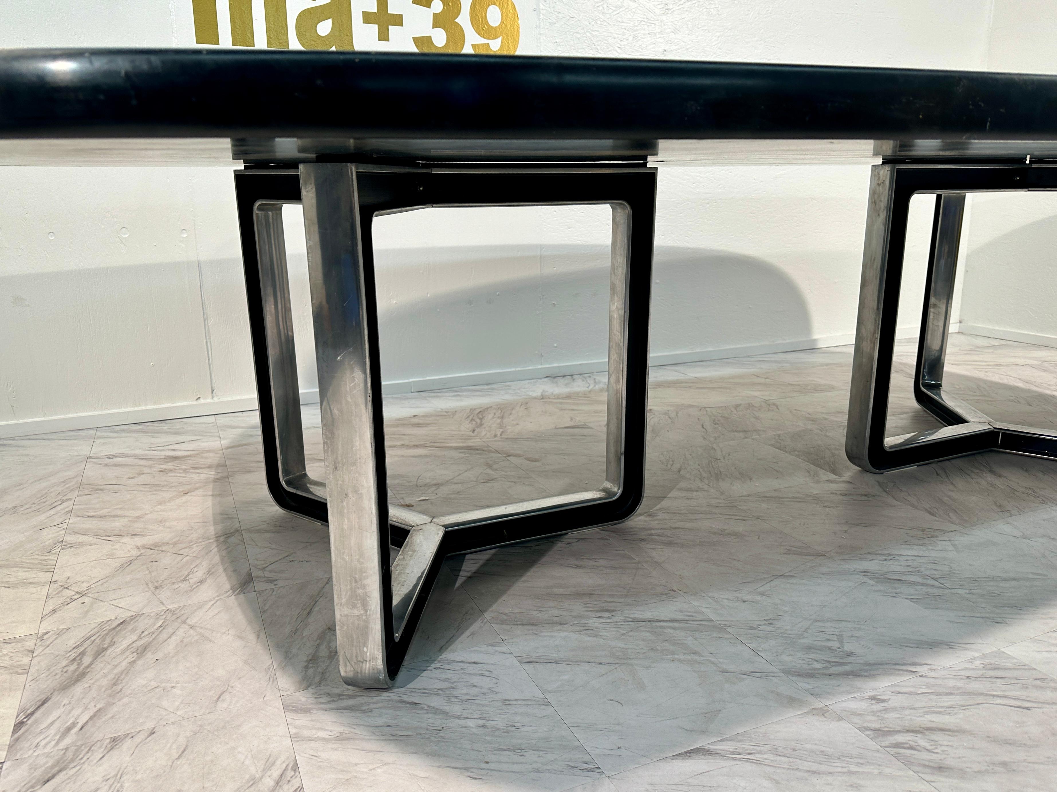 Mid-Century Modern Table de conférence Tecno pour Centro Progetti en vente