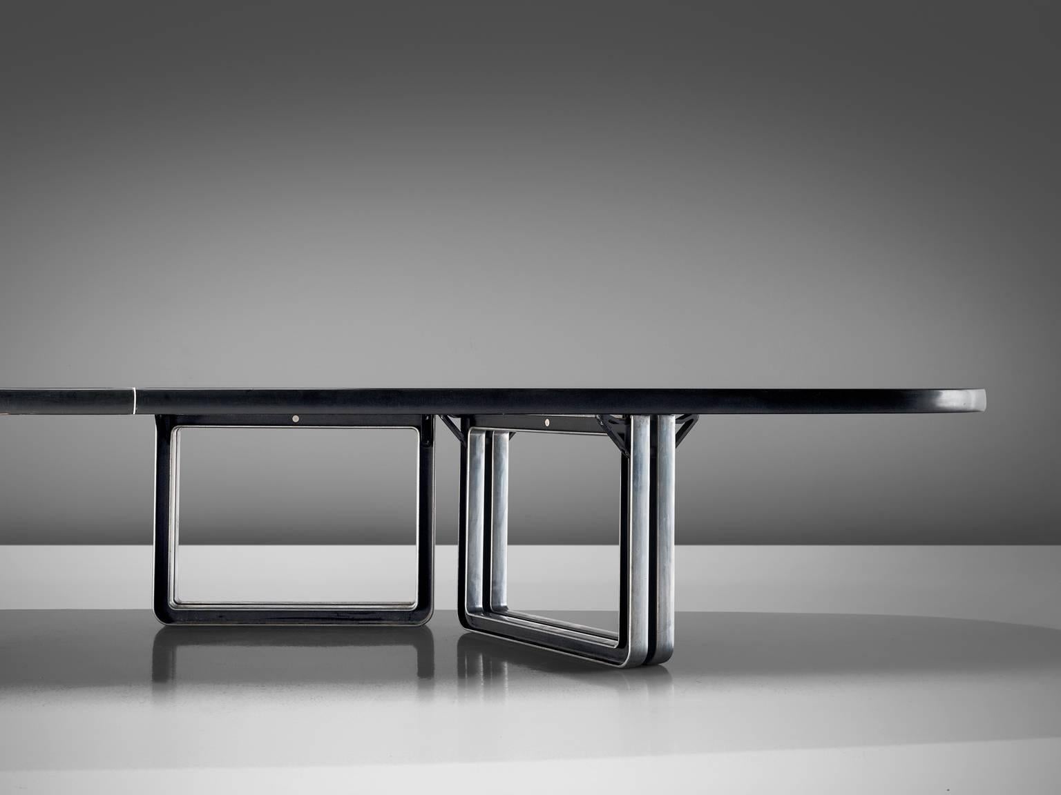 Late 20th Century Tecno Design Centre Large Black Table