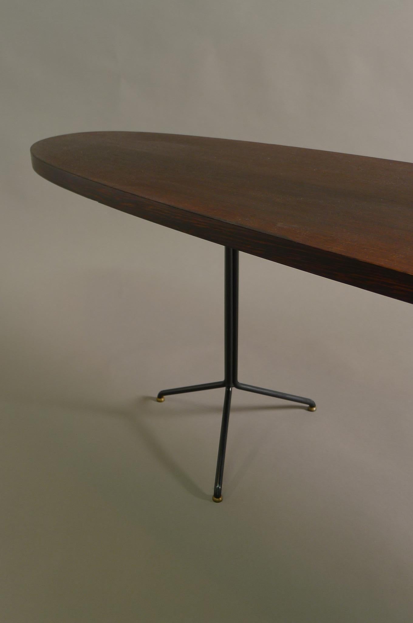 Mid-20th Century Tecno, Italy, 1960's Oval Coffee Table