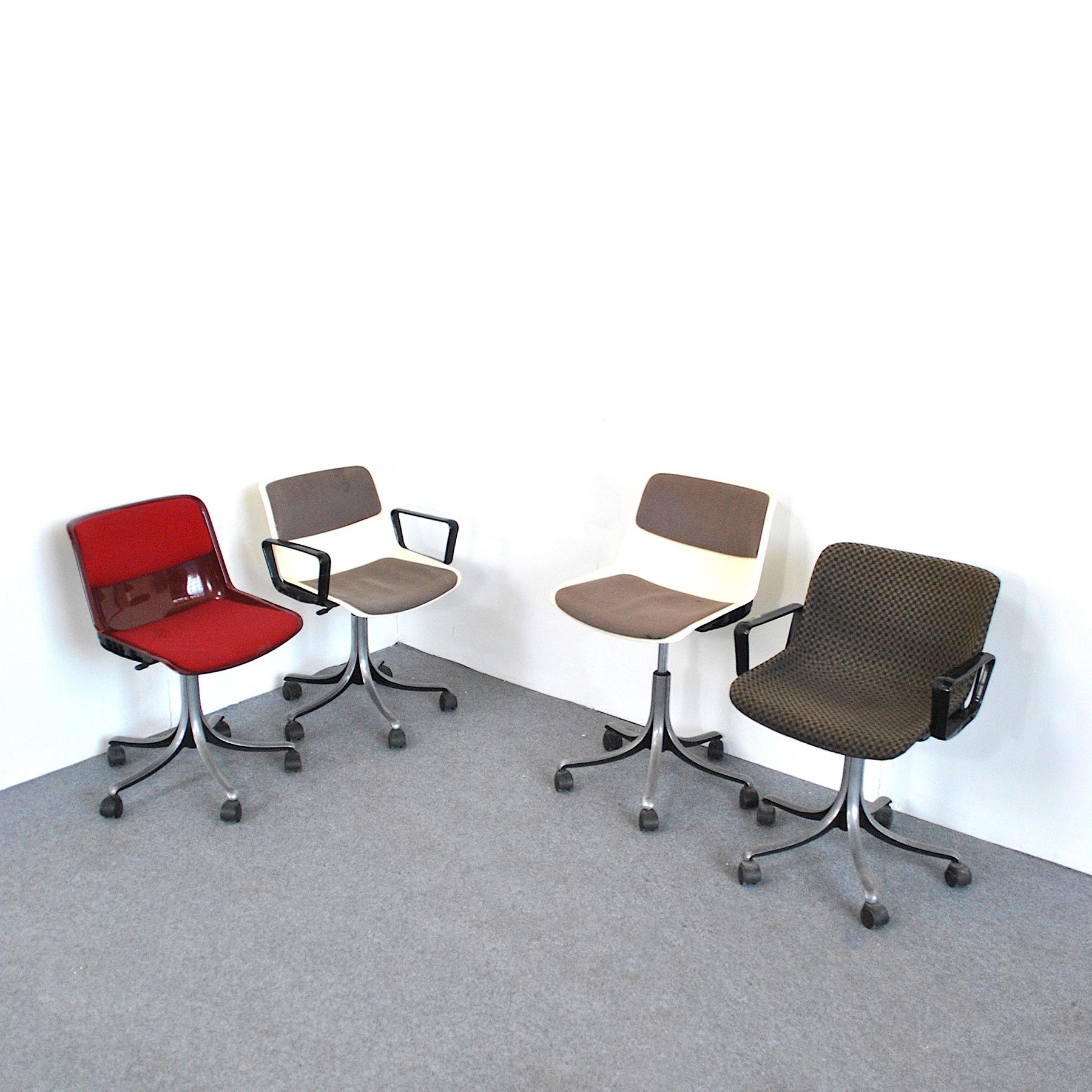 Metal Tecno Italy Set Three Chairs Modus Model