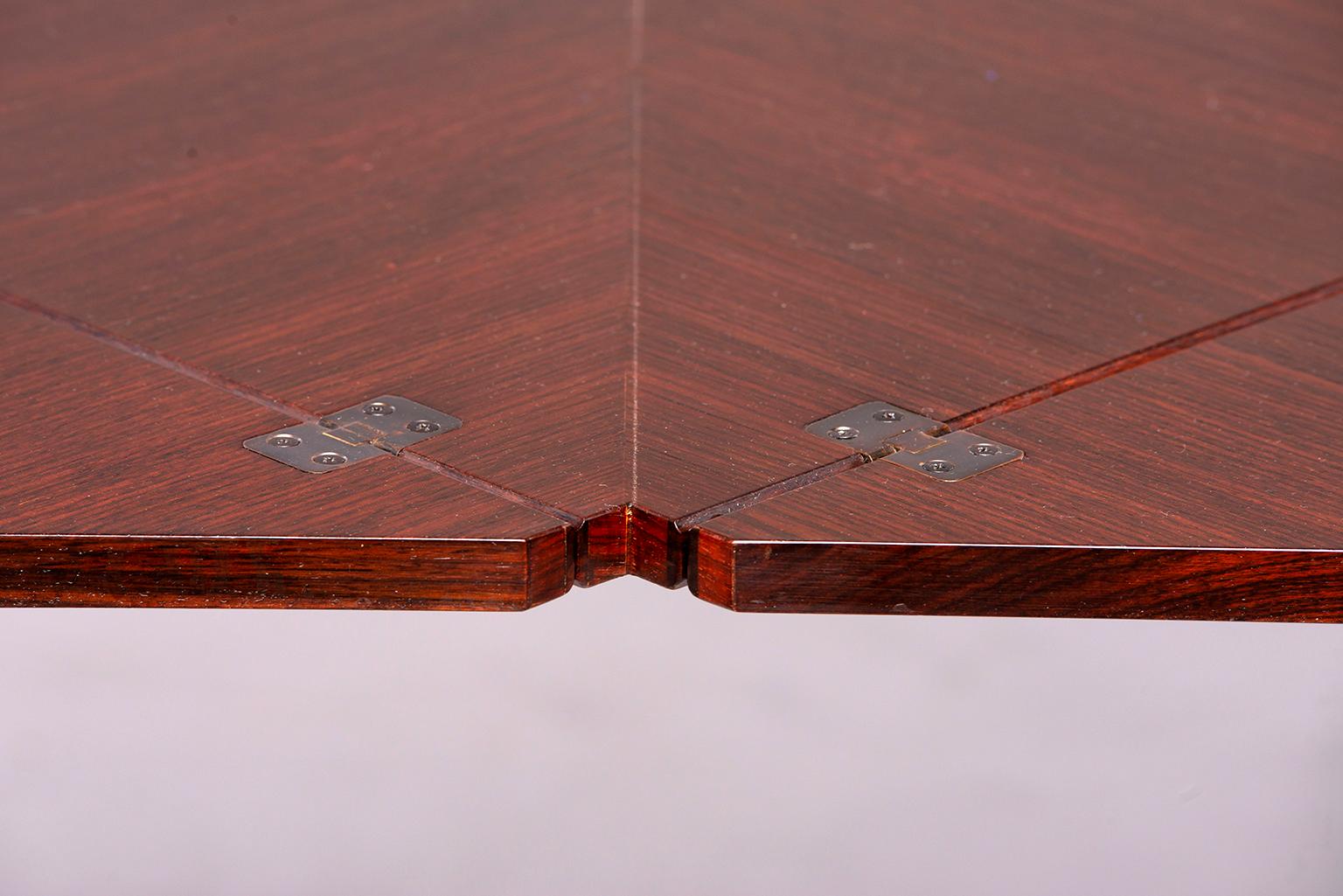 Tecno of Italy Rosewood Table with Fold Up Leaves 1