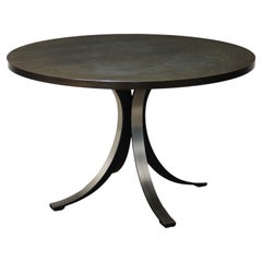 Table Tecno T69 en bois exotique et aluminium, Italie, années 1980