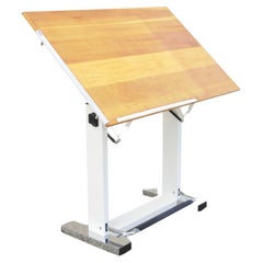 Retro Tecnostyl Magnum Drafting Table Drawing Board Adjustable Foot Pedal Metal Frame