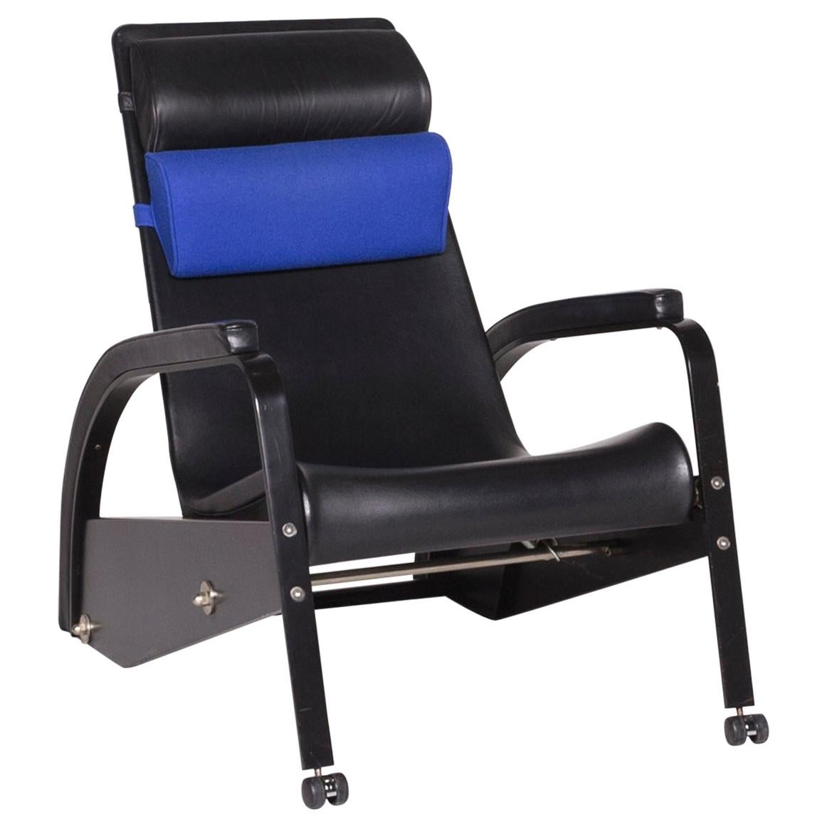 Tecta D 80 Leather Armchair Black Relax For Sale