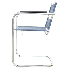 Tecta D33 Armchair: Mid-Century Modern Steel & Fabric, Germany 1960