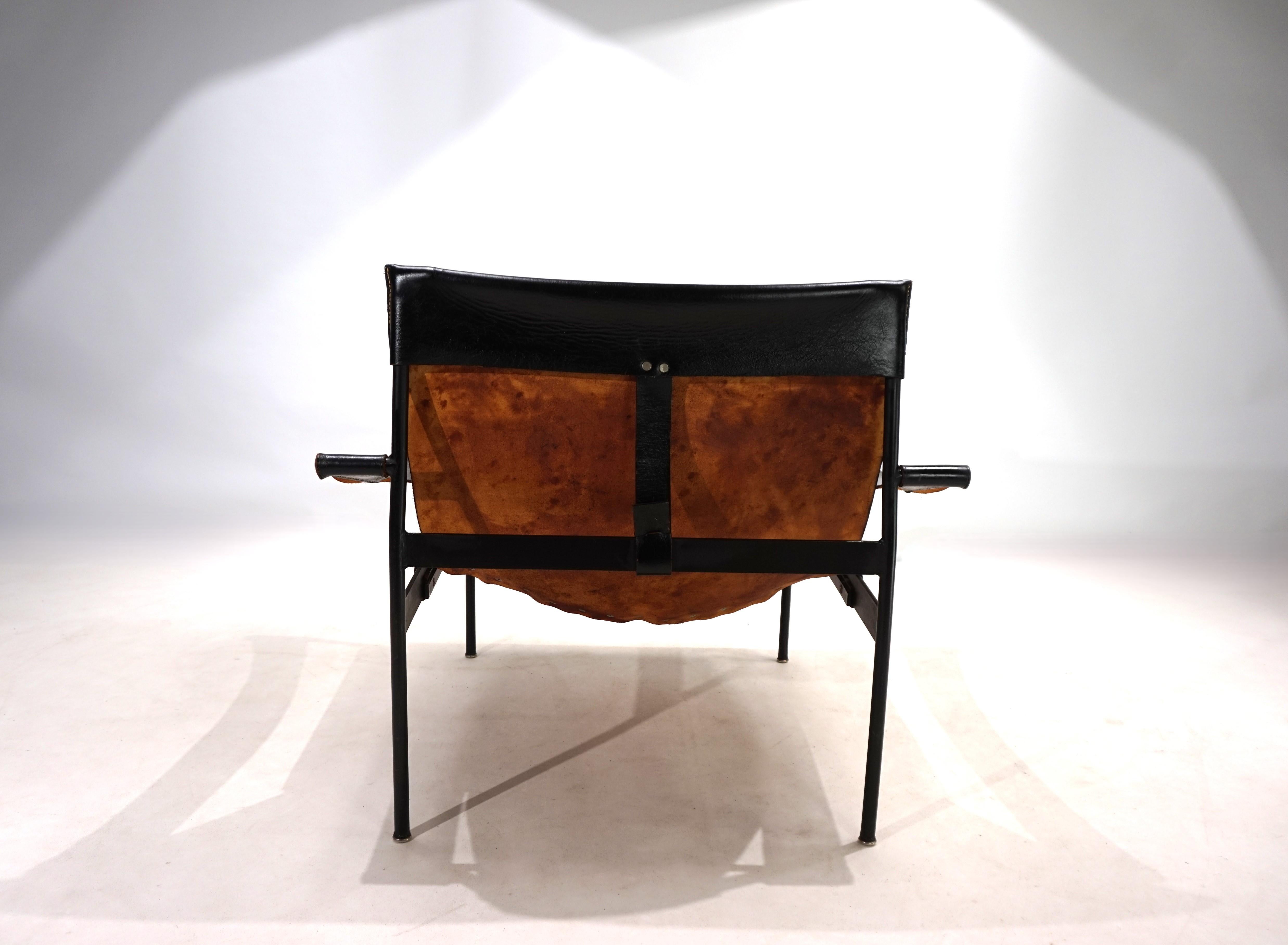 Sillón de cuero Tecta D99 de Hans Könecke mediados del siglo XX en venta