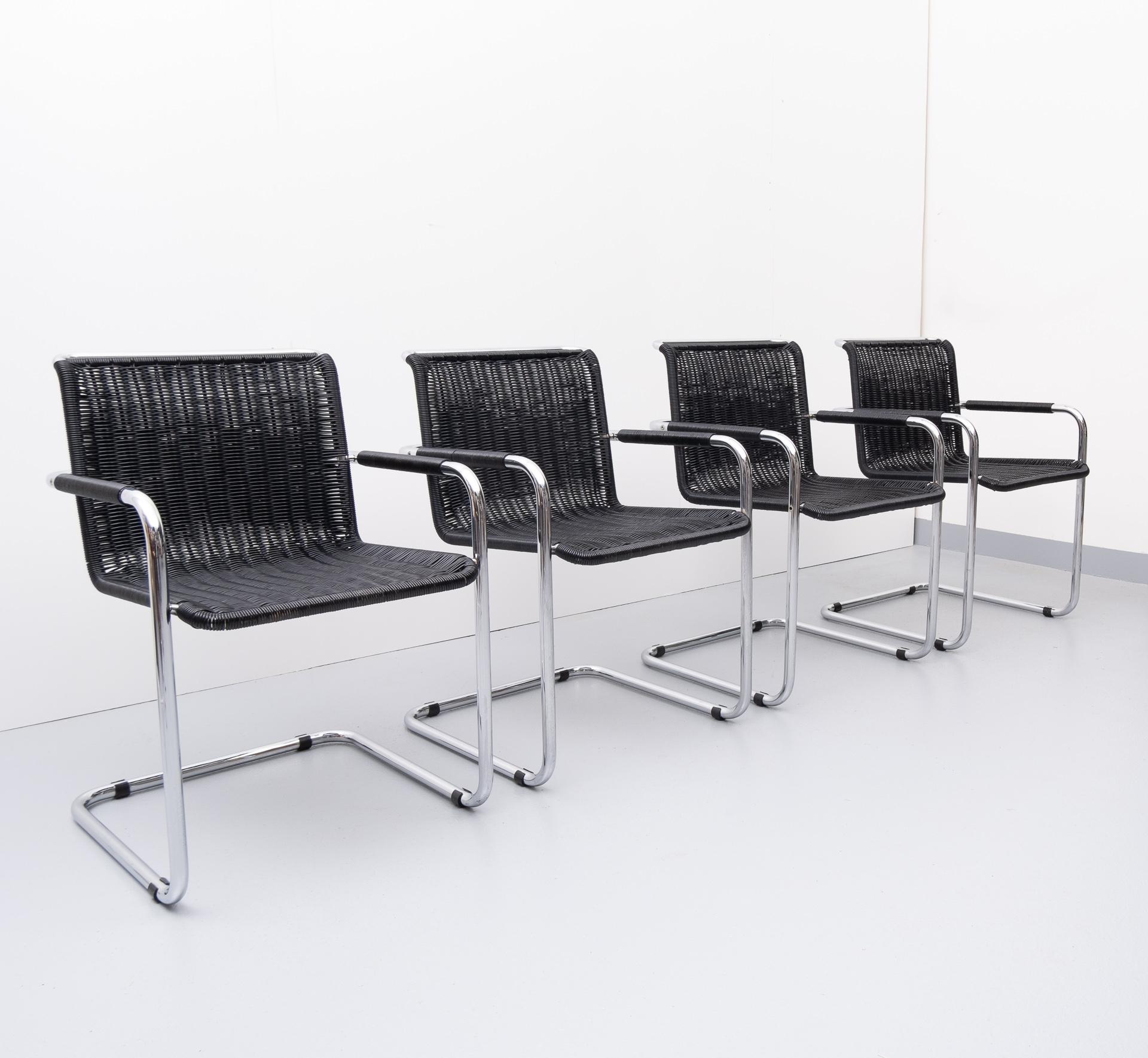 Chrome Tecta  Bauhaus Cantilever Chairs