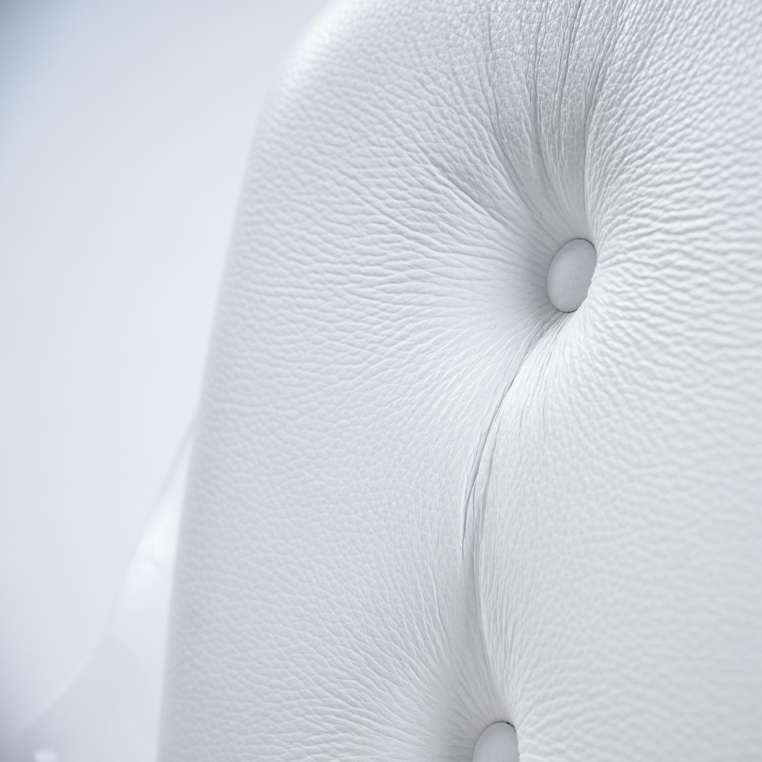 Chaise de bureau Bauhaus Tecta en cuir blanc D49 de Walter Konecke, 1959 en vente 9