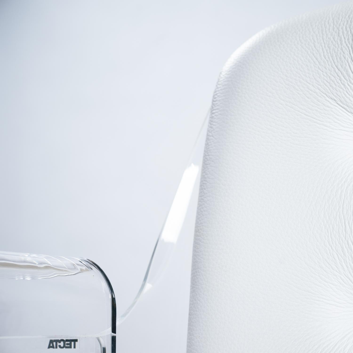 Chaise de bureau Bauhaus Tecta en cuir blanc D49 de Walter Konecke, 1959 en vente 10