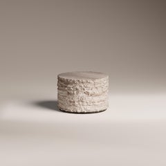Table basse Tecton en travertin par Félix Millory pour Monitillo 1980