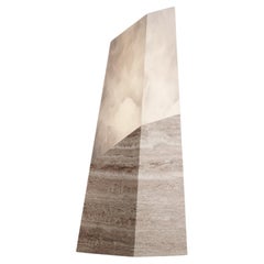 Tecton Table Lamp in Travertine by Félix Millory for Monitillo 1980