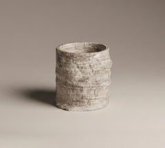 Tecton Vase aus Travertin von Félix Millory für Monitillo 1980