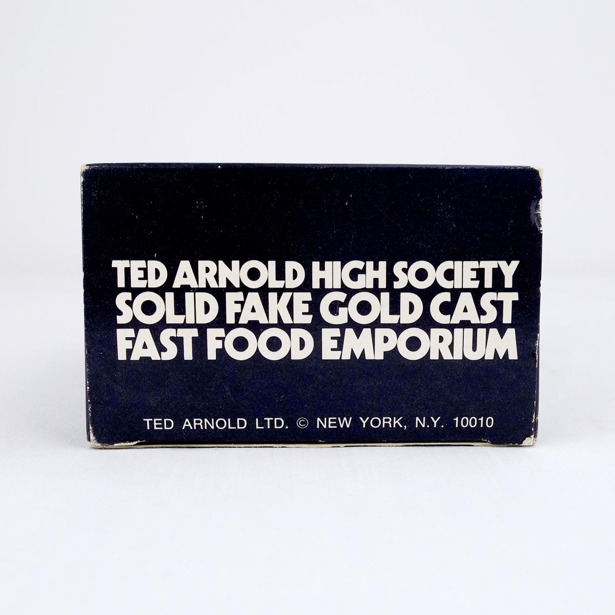 Post-Modern Ted Arnold High Society Solid Fake Gold Cast Fast Food Emporium Fried Egg For Sale