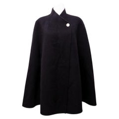 Ted Baker Black Wool Cape Coat - L Ted Baker Black Wool Cape Coat - L