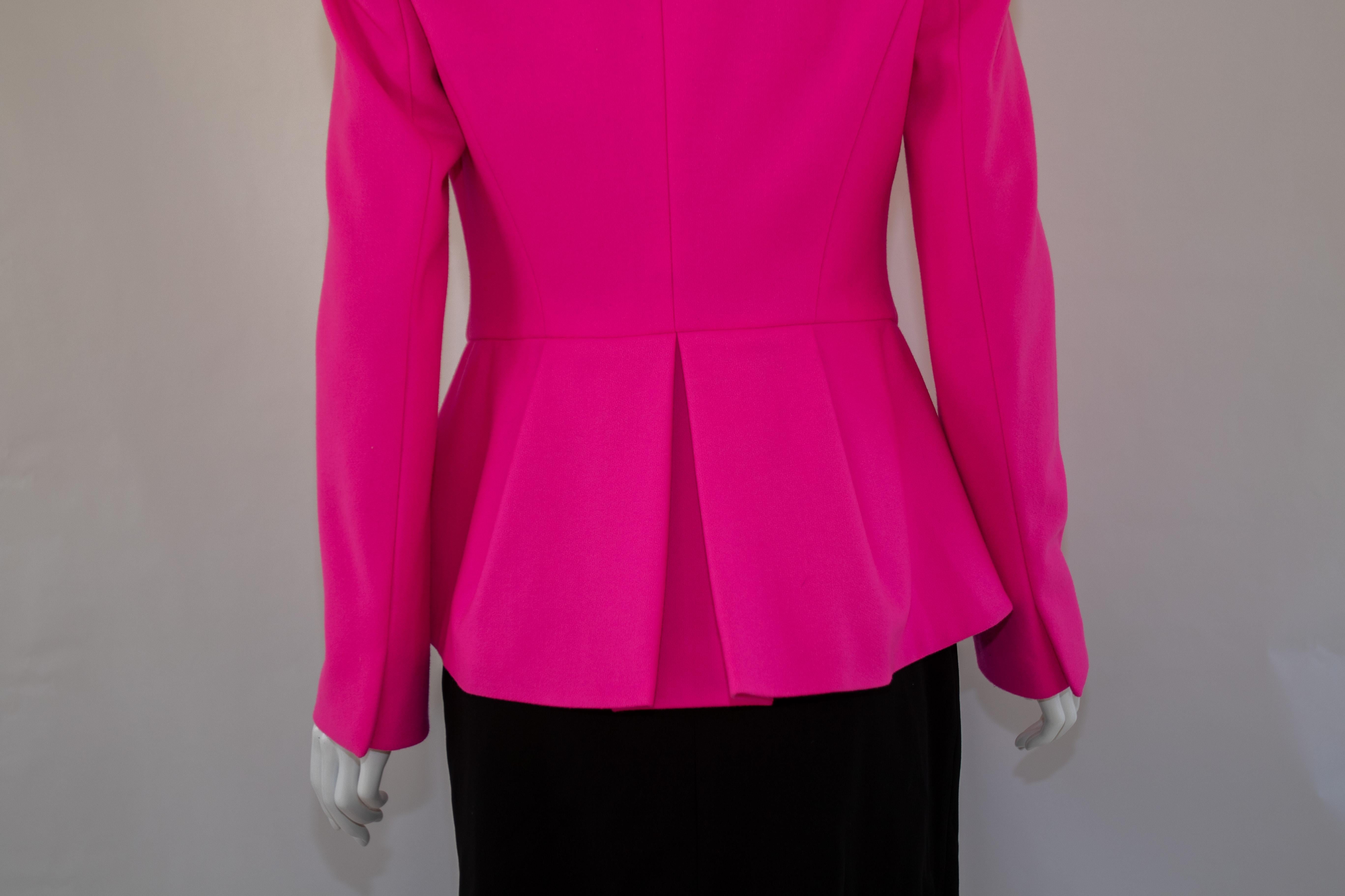 Women's Ted Baker Hot Pink Peplum Jacket