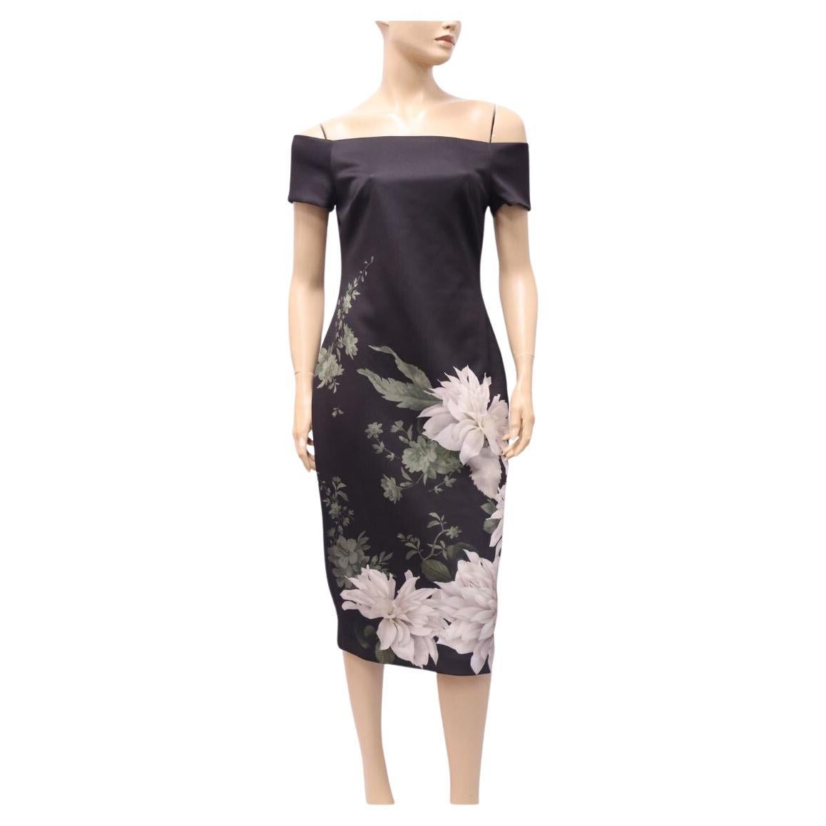 Ted Baker Peaony Clove Bardot Bodycon Dress Size M For Sale
