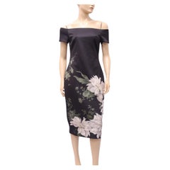 Ted Baker Peaony Clove Bardot Robe moulante taille M