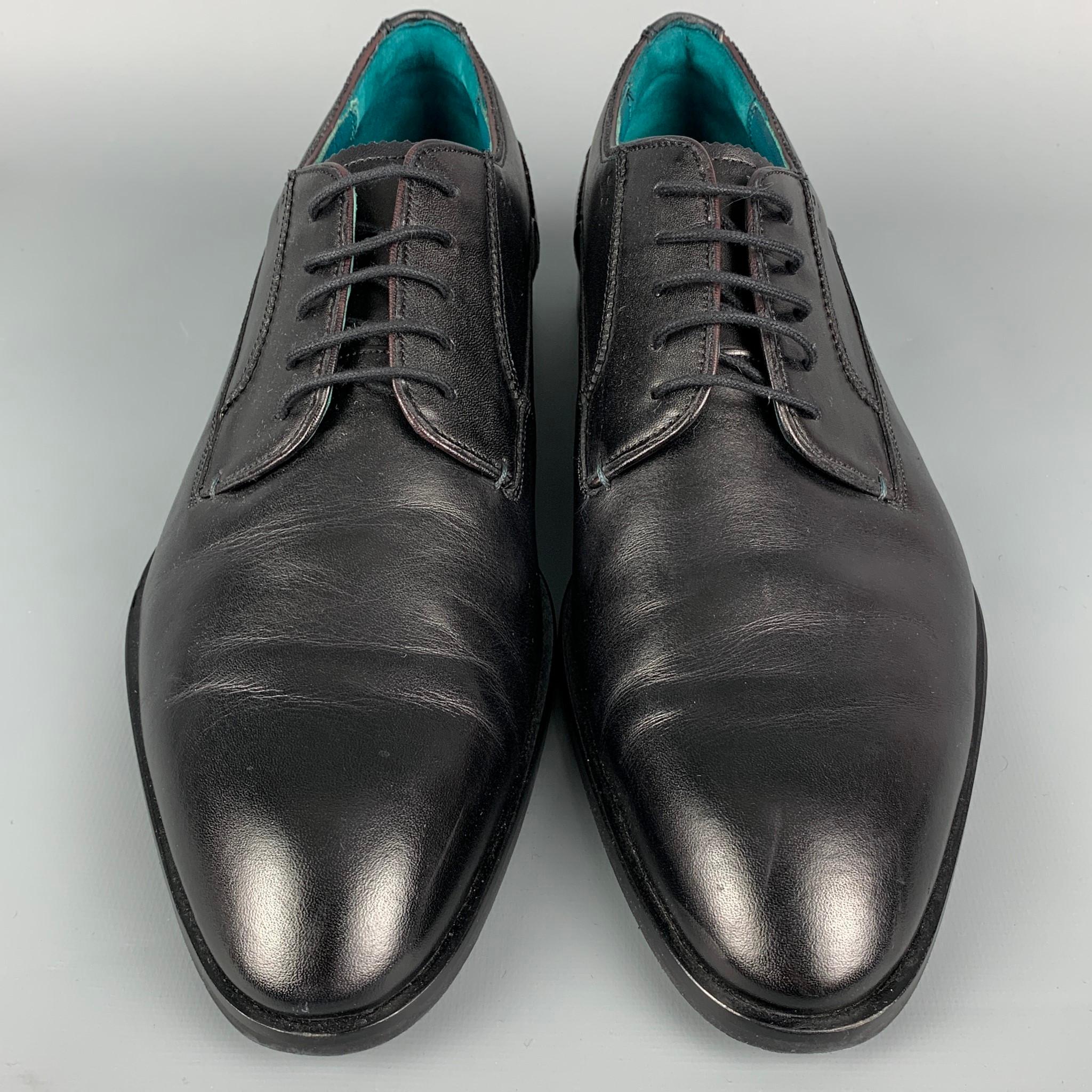 Men's TED BAKER Size 12 Black Leather Lace Up Shoes