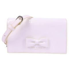 Ted Baker Borsa a tracolla con fiocco in vernice bianca