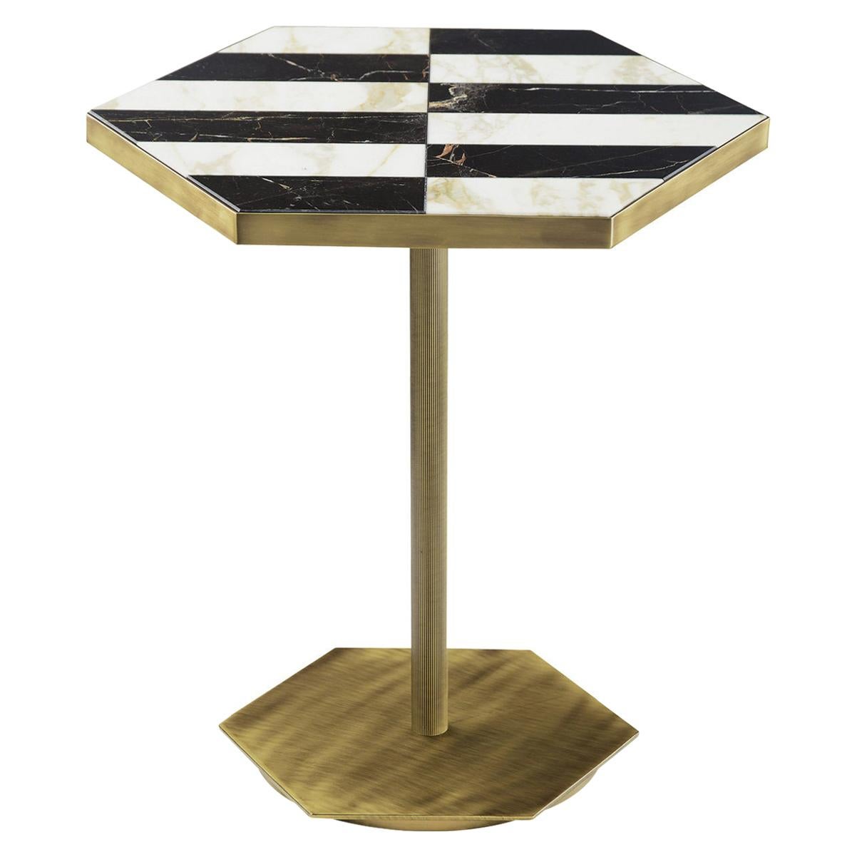 Ted Black and White Side Table
