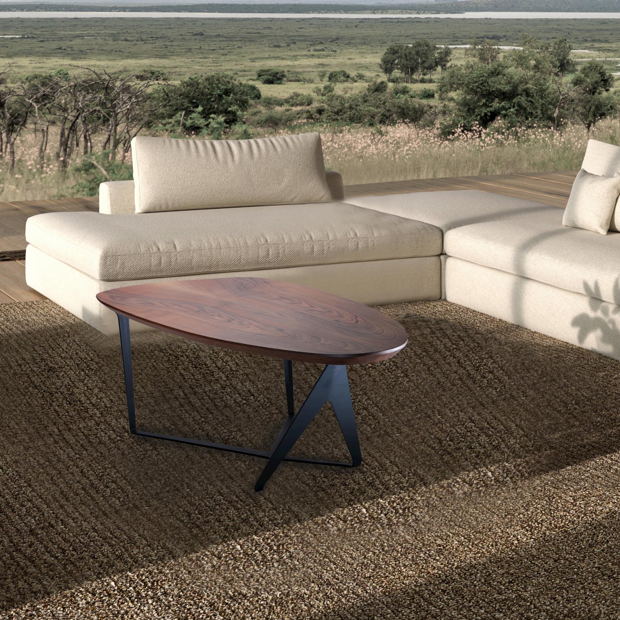 TED Coffee Table in Solid Walnut – Italian Design Coffee Table by Greyge in vendita 3