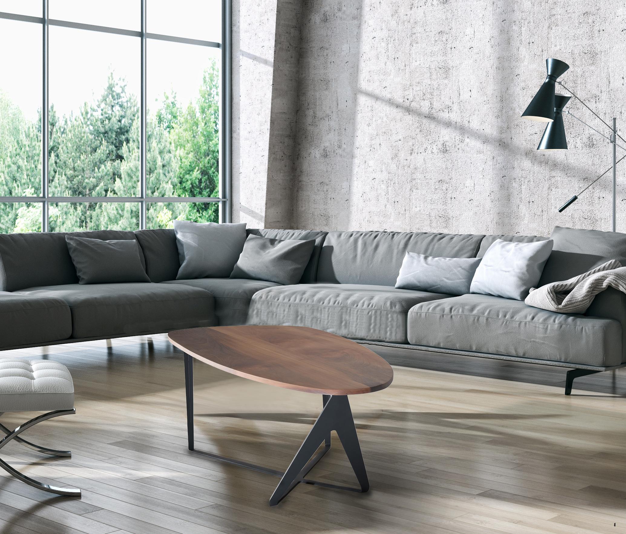 Fatto a mano TED Coffee Table in Solid Walnut – Italian Design Coffee Table by Greyge in vendita