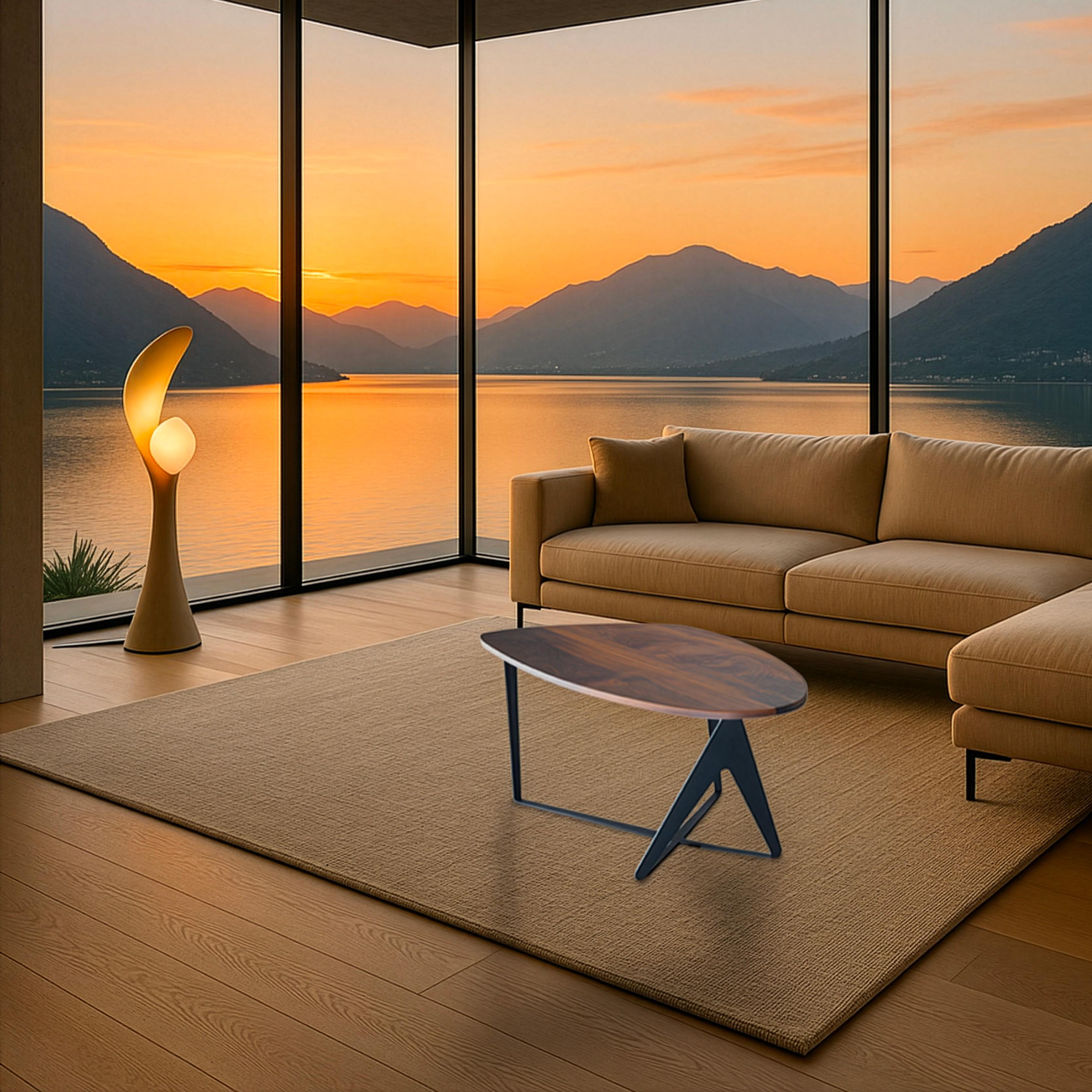 TED Coffee Table in Solid Walnut – Italian Design Coffee Table by Greyge in vendita 2