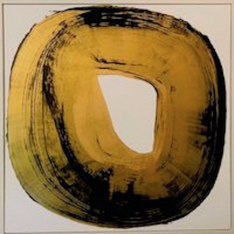 Untitled (Gold Circle) - Painting by Ted Collier