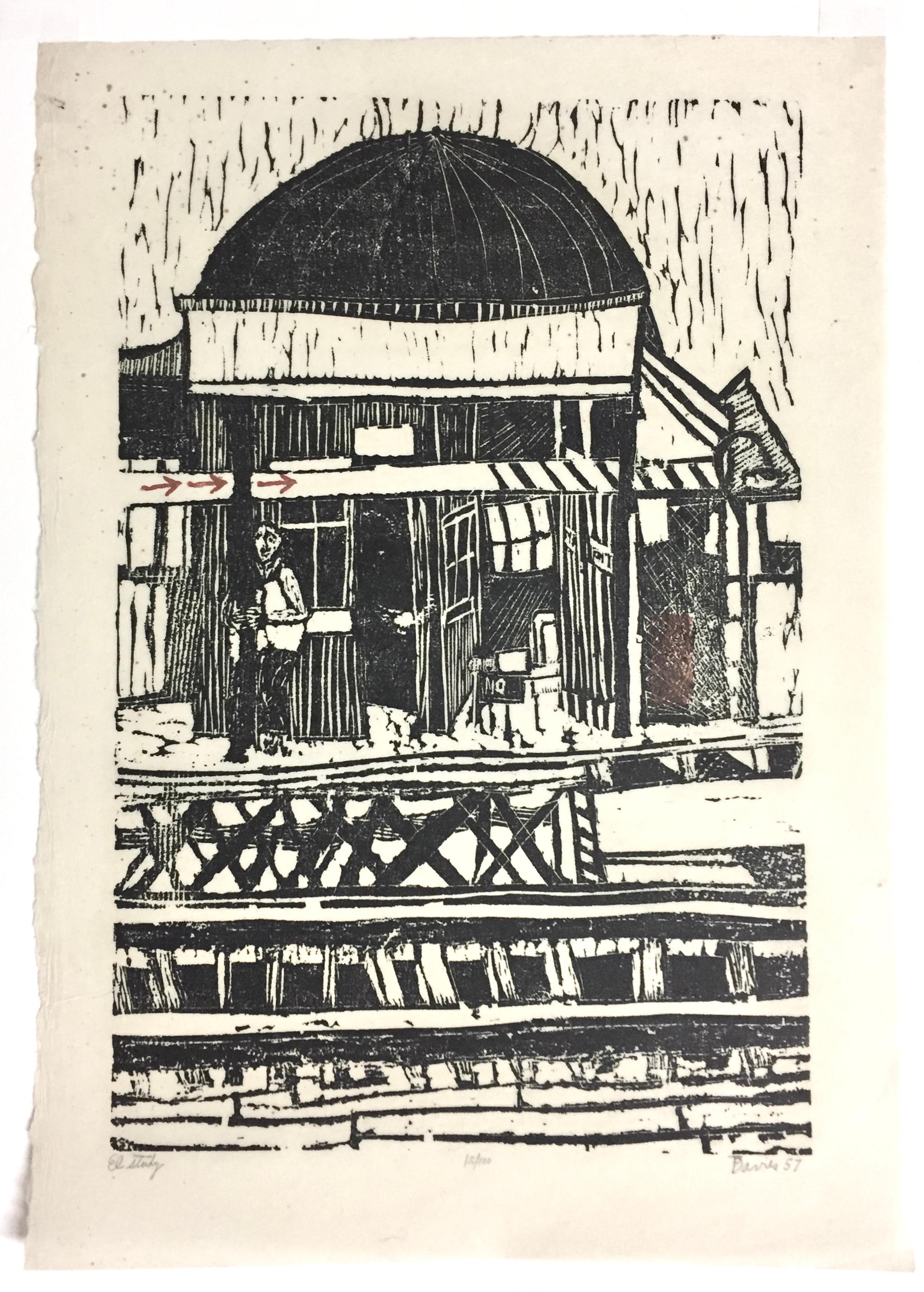 El Station (New York City) - Print by Ted Davies