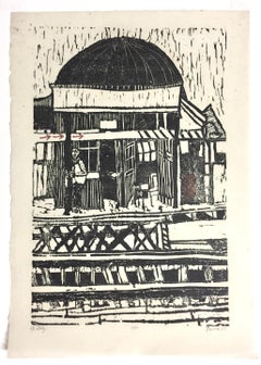 Ted Davies, El Station (New York City), Holzschnitt