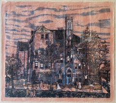 P.S.66, Pop Art Impression sur bois à l'encre colorée de Ted Davis