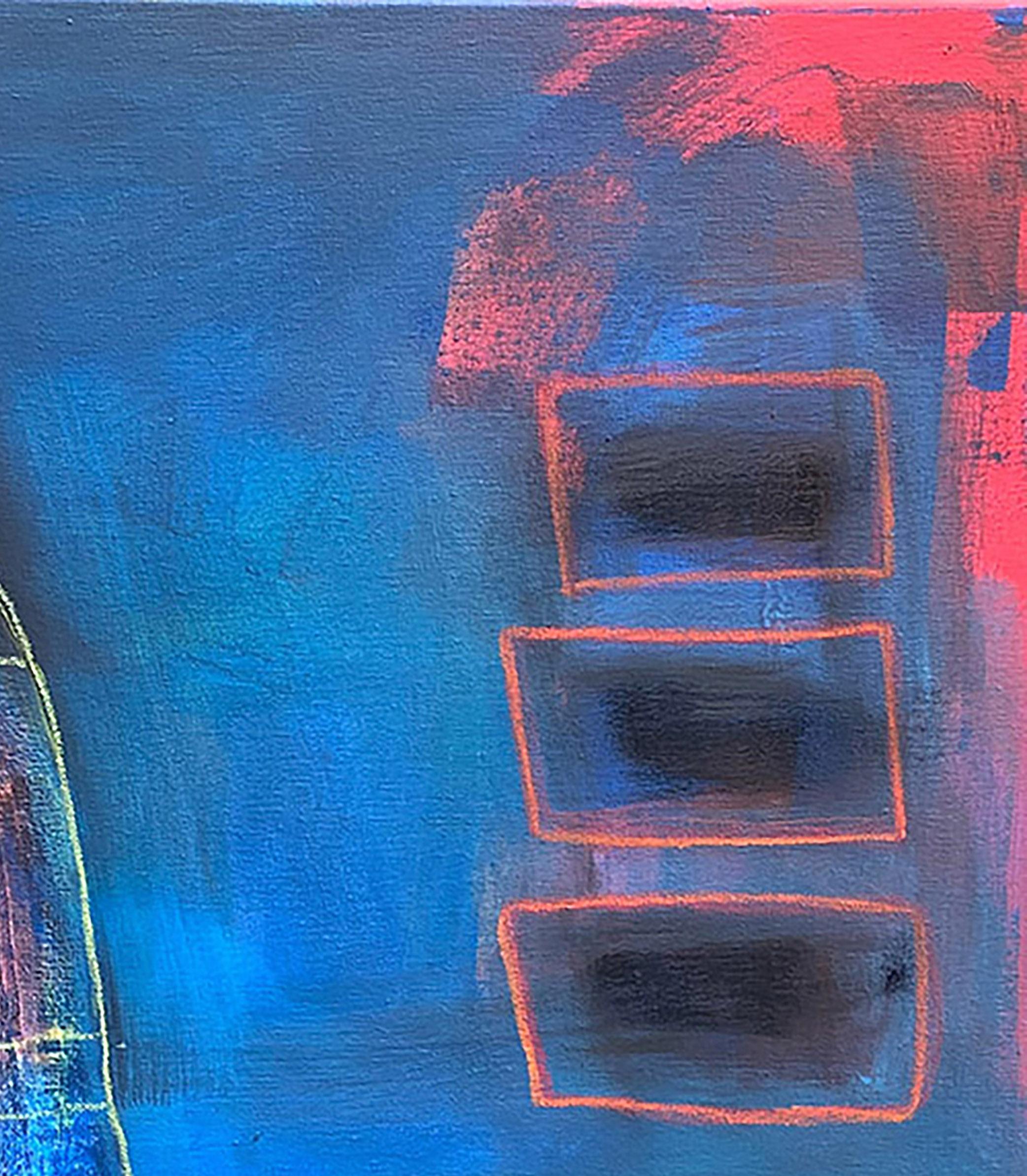 Blau of a Kind #1, Blau, Rot, Rosa, Rot, Neon, Schwarz, Hellbraun im Angebot 2
