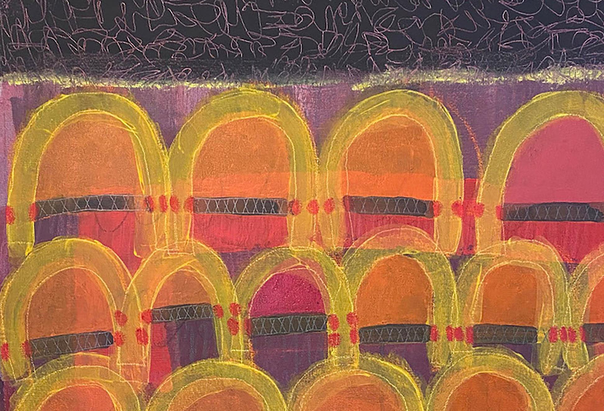 Assistenza sanitaria, Pittura astratta, acrilico su tela, colorato, motivi - Painting di Ted Dixon