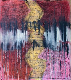 Medicine, peinture abstraite, acrylique sur toile, couleurs sombres