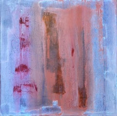 Secondo martedì #2 (pittura acrilica astratta, rosa, blu)