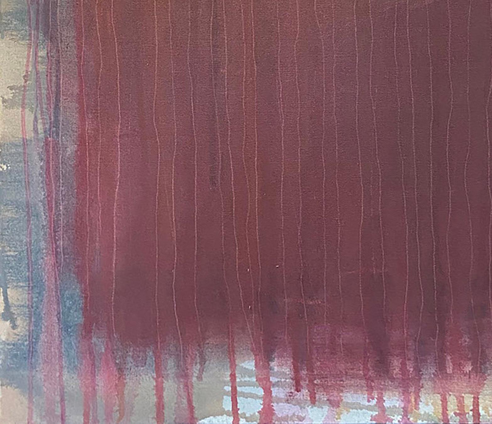 Selbstverteidigung, Abstrakte Malerei, Acryl auf Leinwand, warme Farben, Farbfeld (Braun), Abstract Painting, von Ted Dixon