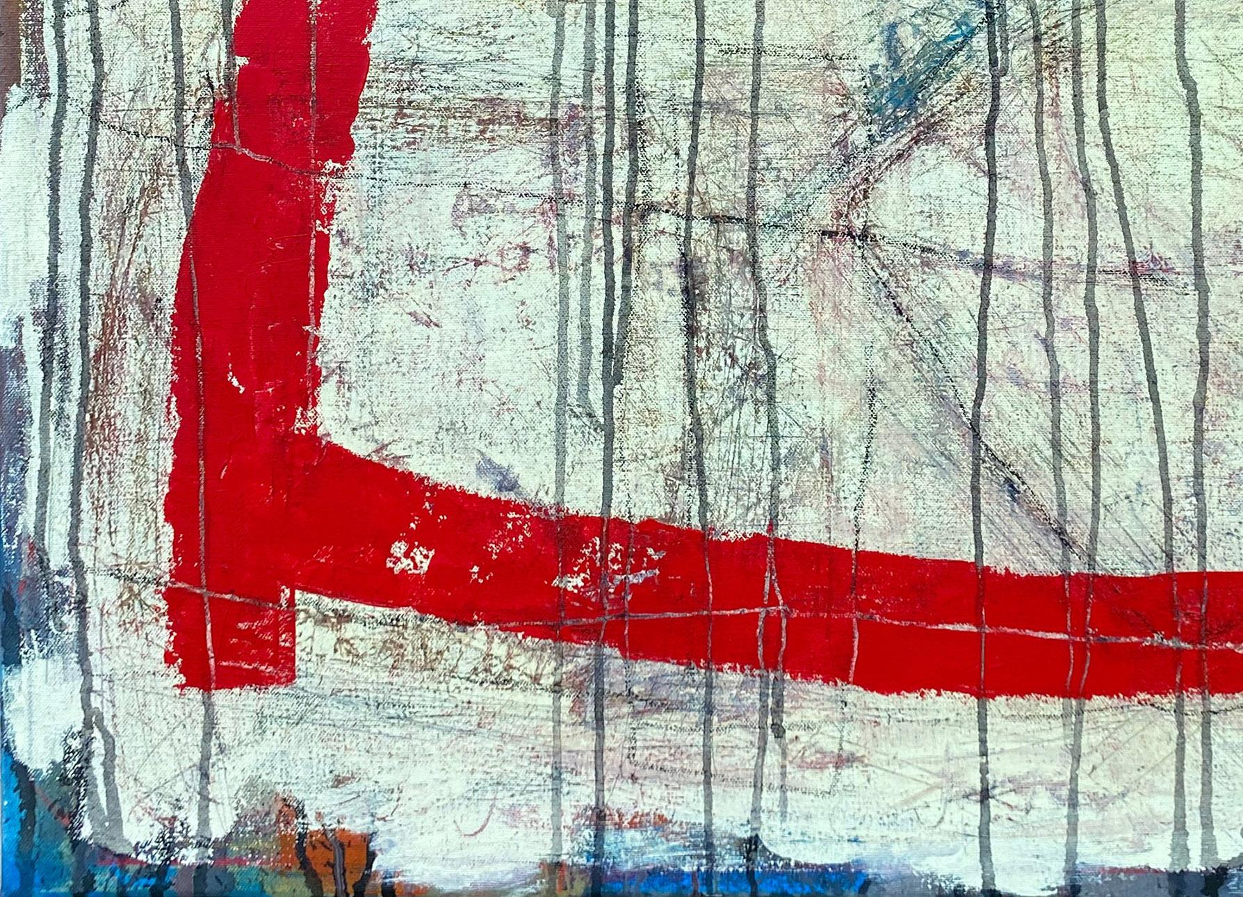 Traffic, Abstraktes Gemälde, Acryl auf Leinwand, dunkle Farben (Abstrakter Expressionismus), Painting, von Ted Dixon