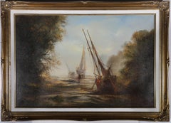 Ted Dyer (nato nel 1940) - Olio del XX secolo, Helford Creek
