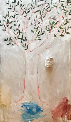 Tree (3 Graces), Ted Fullerton, Oil on Wood Panel with Plaster