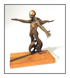 Ted Gall Original Bronze Industrial Sculpture Hand Signed Abstract Modern Art