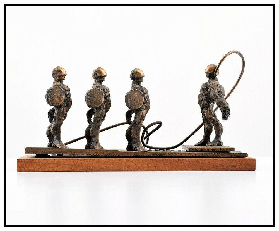 Ted Gall Original Modern Bronze Sculpture Hand Signed Industrial Figurative Art For Sale 1