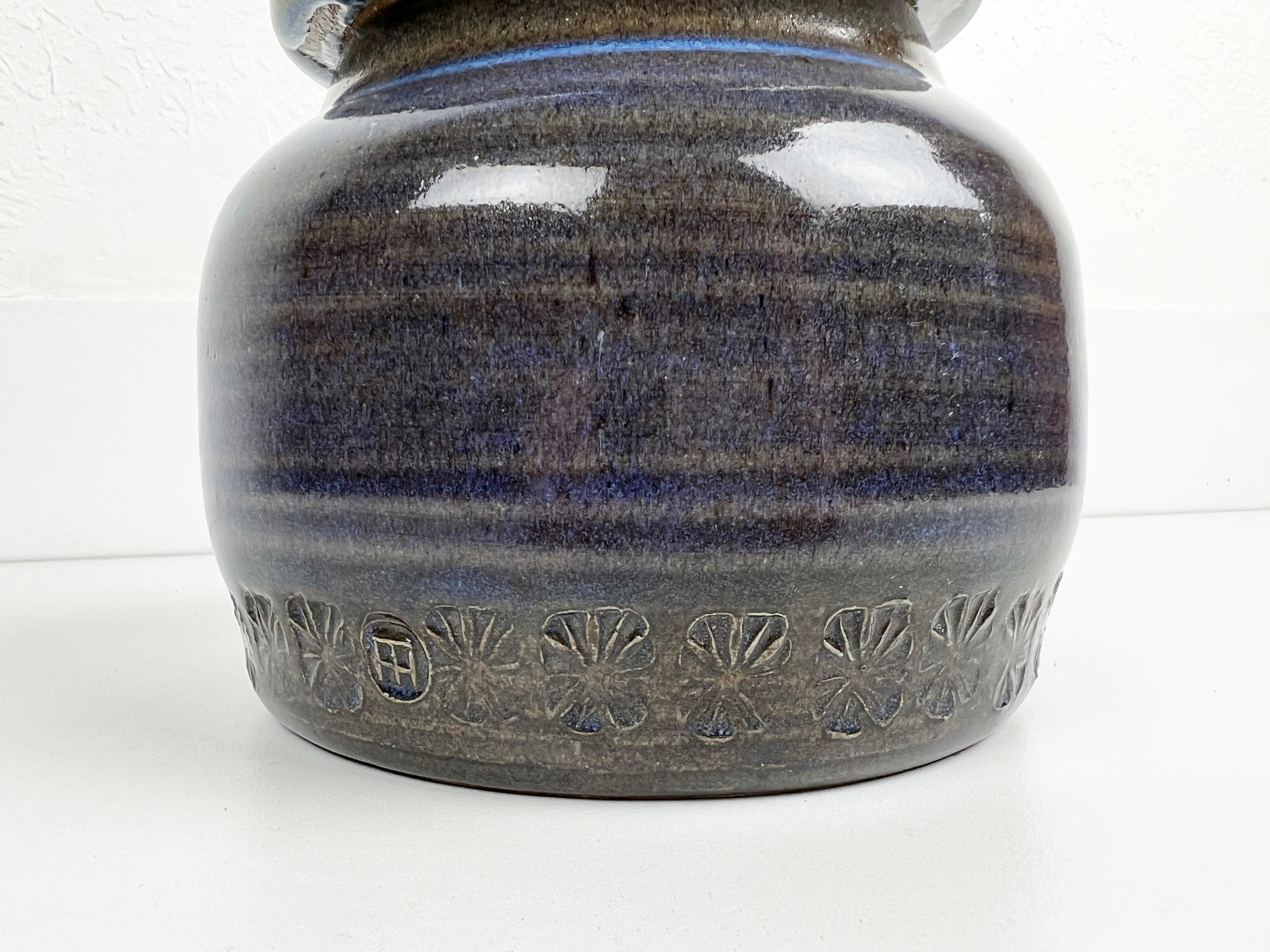 Mid-Century Modern Ted Halpern Ceramic Stoneware Lidded Jar For Sale