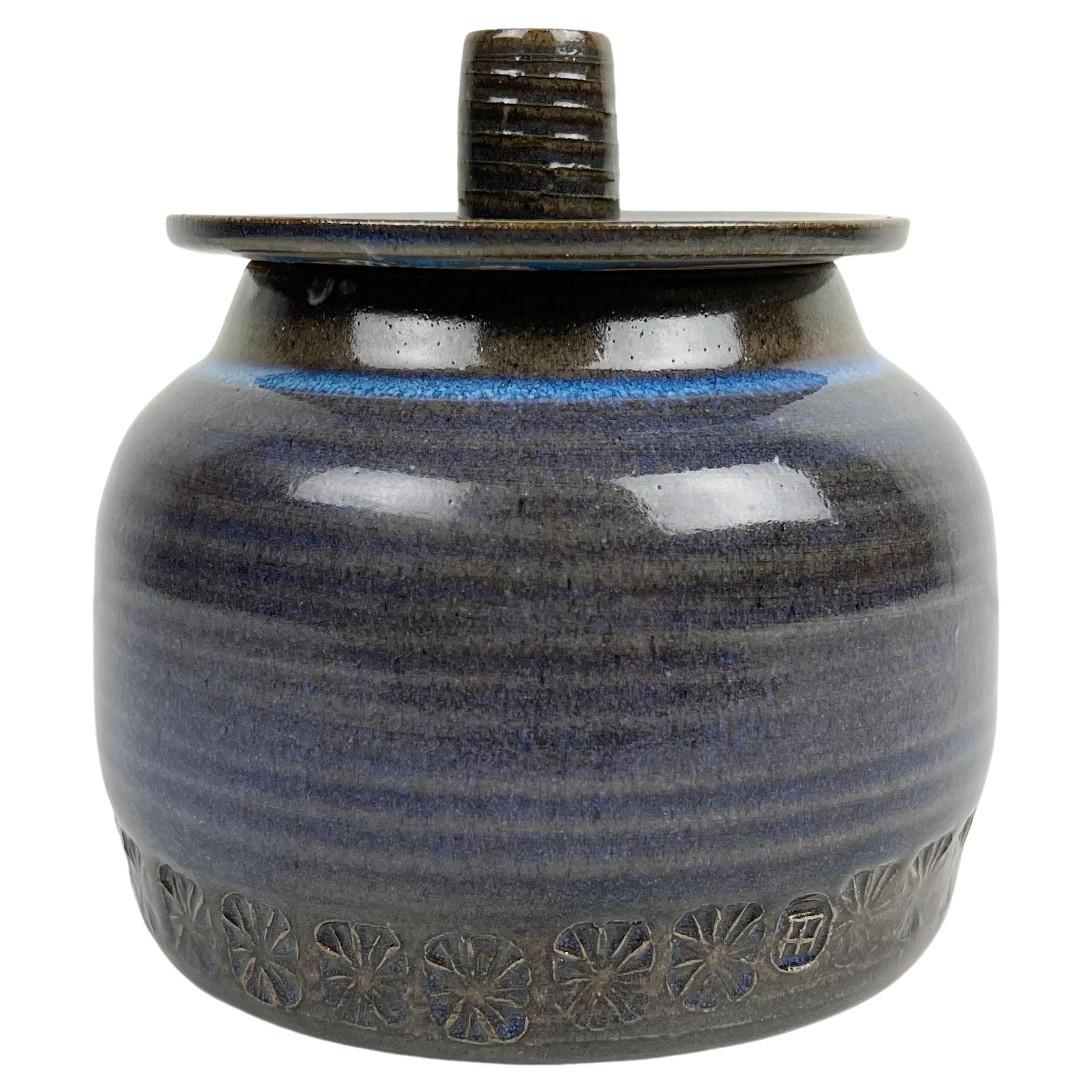 Ted Halpern Ceramic Stoneware Lidded Jar For Sale