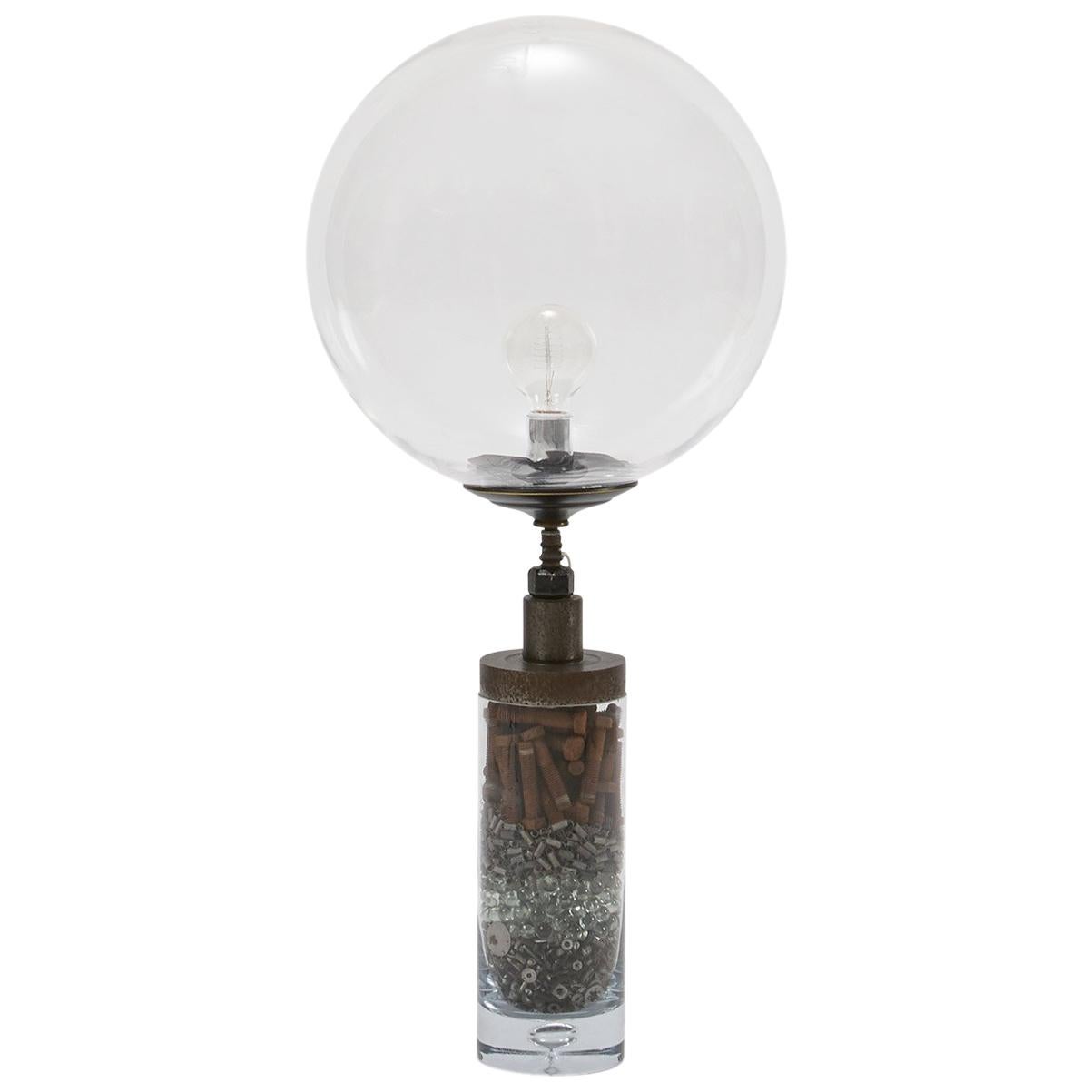 Ted Harris Chicago One of a Kind Globe Lamp with Salvaged Components at ...