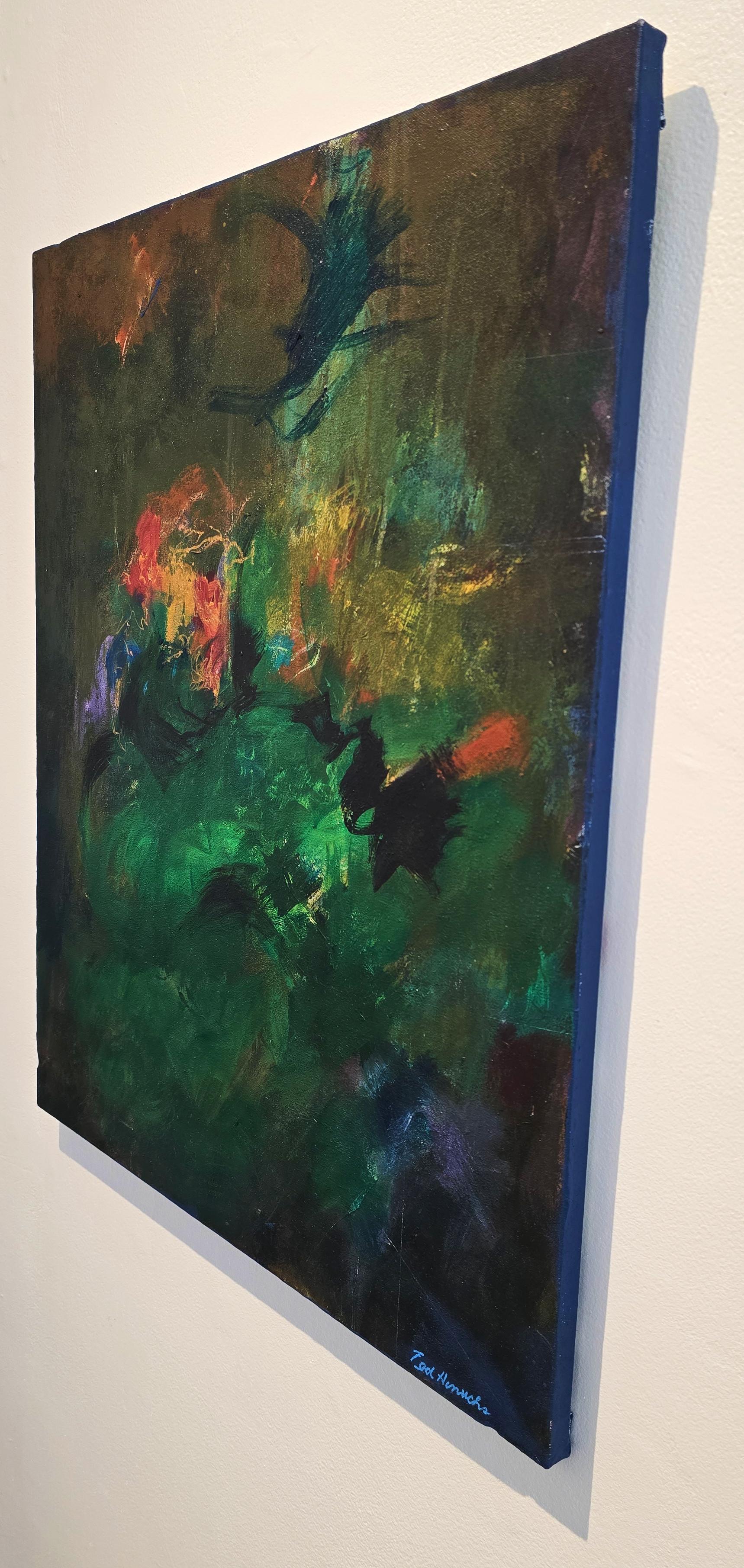 Descubriendo el verde (Abstracción gestual, Verde, Azul, Oro, Selva, ~42% DESCUENTO) en venta 1